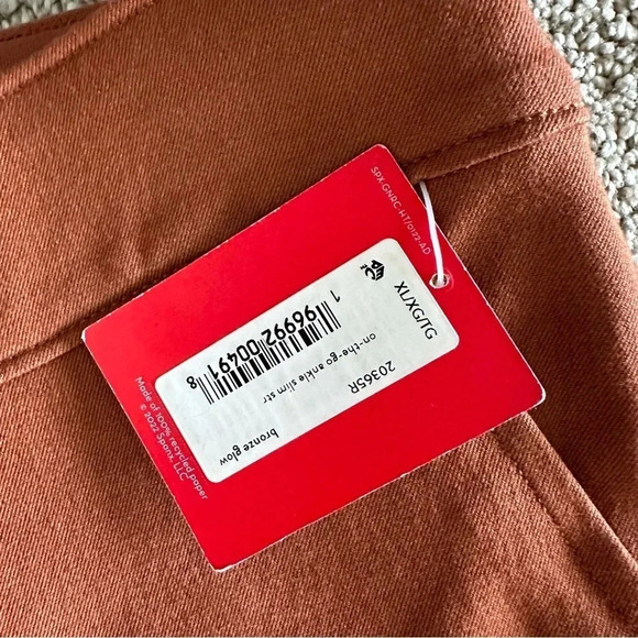 Spanx On The Go Ankle Slim Straight Pant Bronze Glow Size XL #20365R - Picture 2 of 7